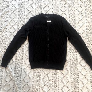 Banana Republic Black cotton blend cardigan sweater